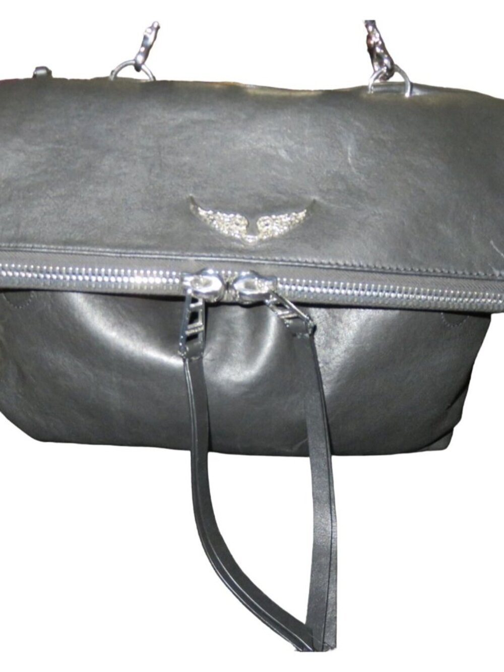 Zadig & Voltaire Rock French leather crossbody Handbag HUGE 5 compartments